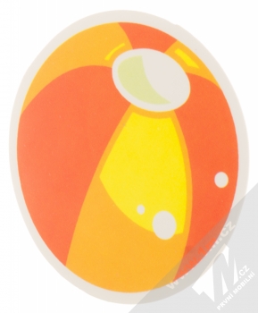 1Mcz Samolepka Nafukovací balón oranžový žlutý 1 