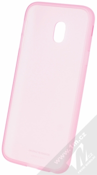 Samsung EF-AJ330TP Jelly Cover originální ochranný kryt pro Samsung Galaxy J3 (2017) růžová průhledná (pink) zepředu