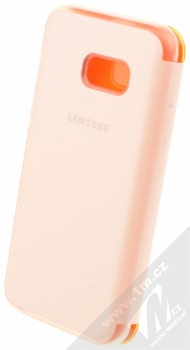 Samsung EF-FA320PP Neon Flip Cover originální flipové pouzdro pro Samsung Galaxy A3 (2017) růžová (pink) zezadu