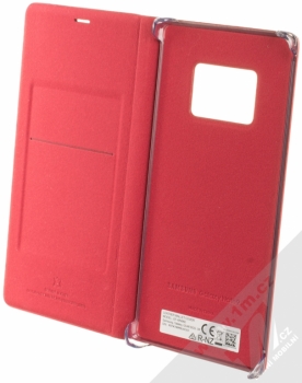 Samsung EF-WN960LR Leather Wallet Cover originální flipové pouzdro pro Samsung Galaxy Note 9 červená (red) otevřené