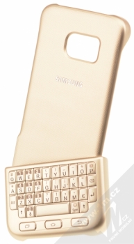 Samsung EJ-CG930UF Keyboard Cover originální ochranný kryt s QWERTY klávesnicí pro Samsung Galaxy S7 zlatá (gold) rozdělené
