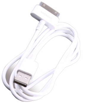 Samsung ETA-U90EWE originální nabíječka s USB výstupem 2A + Samsung ECB-DP4AWE USB kabel s 30 pinovým konektorem pro tablety bílá (white)