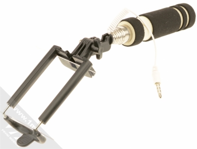 Setty Mini Selfie Stick kompaktní selfie tyčka s tlačítkem spouště přes audio konektor jack 3,5mm černá (black) rozpětí vaničky