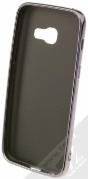 Sligo Elegance Carbon TPU pokovený ochranný kryt pro Samsung Galaxy A3 (2017) černá (gunmetal black) zepředu