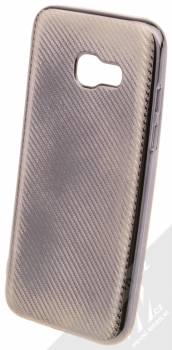 Sligo Elegance Carbon TPU pokovený ochranný kryt pro Samsung Galaxy A3 (2017) černá (gunmetal black)