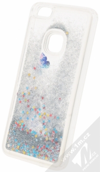 Sligo Liquid Glitter Butterfly ochranný kryt s přesýpacím efektem třpytek pro Huawei P10 Lite stříbrná (silver) animace 4