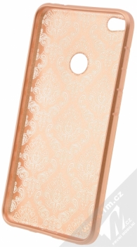 Sligo Ornament TPU ochranný kryt s motivem pro Huawei P9 Lite (2017) růžově zlatá (rose gold) zepředu
