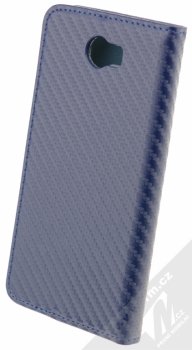 Sligo Smart Carbon flipové pouzdro pro Huawei Y5 II, Y6 II Compact tmavě modrá (dark blue) zezadu