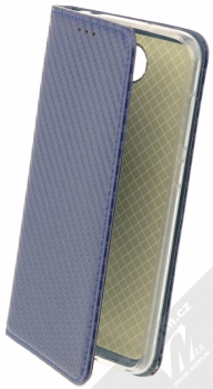 Sligo Smart Carbon flipové pouzdro pro Huawei Y5 II, Y6 II Compact tmavě modrá (dark blue)