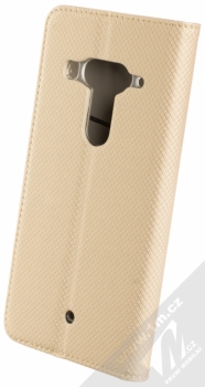 Sligo Smart Magnet flipové pouzdro pro HTC U12 Plus zlatá (gold) zezadu