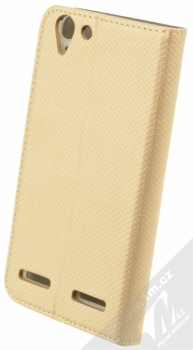 Sligo Smart Magnet flipové pouzdro pro Lenovo Vibe K5, Vibe K5 Plus zlatá (gold) zezadu