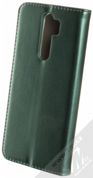 Sligo Smart Magnetic flipové pouzdro pro Xiaomi Redmi Note 8 Pro tmavě zelená (dark green) zezadu