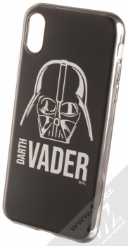 Star Wars Darth Vader 010 TPU pokovený ochranný silikonový kryt s motivem pro Apple iPhone X, iPhone XS černá stříbrná (black silver)
