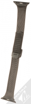 Tactical Loop Slim pásek z leštěného kovu na zápěstí pro Apple Watch 38mm, Watch 40mm, Watch 41mm černá (black) zapnuté zezadu