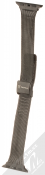 Tactical Loop Slim pásek z leštěného kovu na zápěstí pro Apple Watch 38mm, Watch 40mm, Watch 41mm černá (black) zapnuté