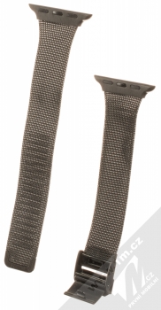 Tactical Loop Slim pásek z leštěného kovu na zápěstí pro Apple Watch 38mm, Watch 40mm, Watch 41mm černá (black)