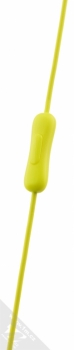 USAMS Ewave sluchátka s mikrofonem a ovladačem zelená (lime green) ovladač