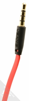 USAMS Leo sluchátka s mikrofonem a ovladačem červená (red) Jack 3,5mm konektor