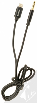 USAMS AUX Cable hudební kabel s Apple Lightning a jack 3,5mm konektorem černá (black) balení