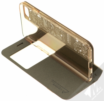 USAMS Muge flipové pouzdro pro Apple iPhone 6, iPhone 6S zlatá (gold) stojánek