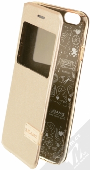 USAMS Muge flipové pouzdro pro Apple iPhone 6, iPhone 6S zlatá (gold)