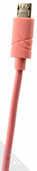 USAMS U-Gee USB kabel s microUSB konektorem pro mobilní telefon, mobil, smartphone, tablet růžová (pink) microUSB konektor