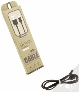 USAMS U-Turn USB kabel s microUSB konektorem černá (black) balení