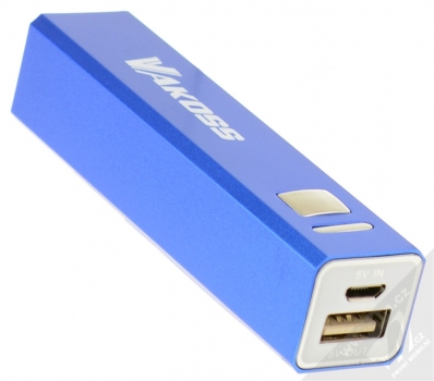 Vakoss TP-2575B PowerBank záložní zdroj 2500mAh pro mobilní telefon, mobil, smartphone modrá (blue) konektory