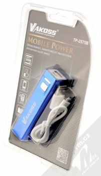Vakoss TP-2575B PowerBank záložní zdroj 2500mAh pro mobilní telefon, mobil, smartphone modrá (blue) krabička
