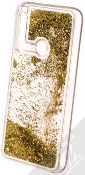 Vennus Liquid Pearl ochranný kryt s přesýpacím efektem třpytek pro Huawei P20 Lite (2019) zlatá (gold) zezadu