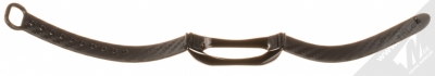 Xiaomi Wristband silikonový pásek s pokovením na zápěstí pro Xiaomi Mi Band 2 černá černá (black gunmetal black) rozepnuté zezadu