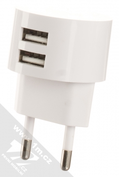 XO L62 nabíječka do sítě s 2x USB výstupy 2.4A bílá (white)
