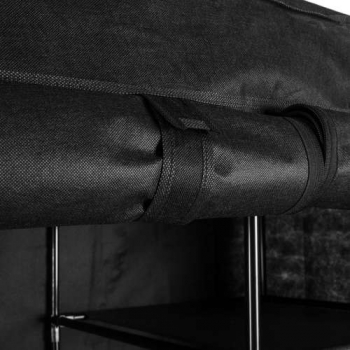 1Mcz Skládací mobilní šatní skříň 170 x 170 x 45 cm černá (black)