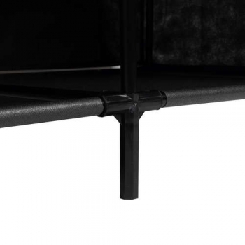 1Mcz Skládací mobilní šatní skříň 170 x 170 x 45 cm černá (black)