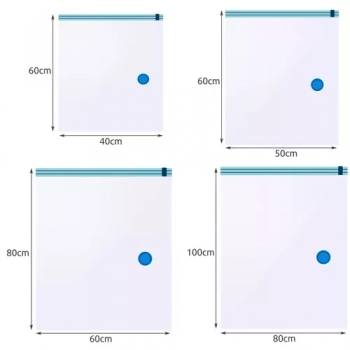 1Mcz Vakuové pytle 10 ks průhledná modrá (transparent blue)