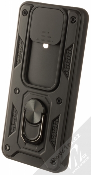 1Mcz Armor CamShield odolný ochranný kryt s držákem na prst pro Xiaomi Redmi Note 9 Pro, Redmi Note 9 Pro Max, Redmi Note 9S černá (black)