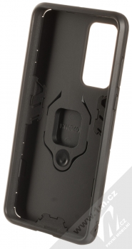 1Mcz Armor Ring odolný ochranný kryt s držákem na prst pro Huawei P40 černá (black) zepředu