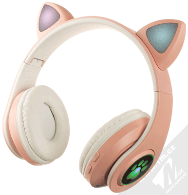 1Mcz B39M Bluetooth stereo sluchátka s oušky a světelnými efekty růžová (pink)