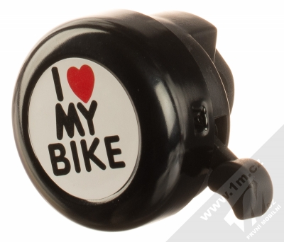 1Mcz BB-002 zvonek Miluju své kolo na kolo a koloběžku černá (black) seshora