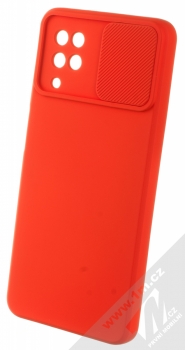 1Mcz CamShield Soft ochranný kryt pro Samsung Galaxy A12, Galaxy M12 červená (red) otevřené