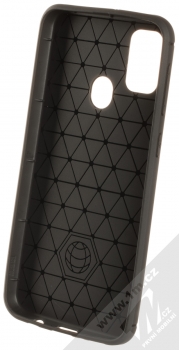 1Mcz Carbon TPU ochranný kryt pro Samsung Galaxy M21 černá (black) zepředu