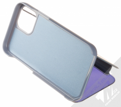 1Mcz Clear View flipové pouzdro pro Apple iPhone 12, iPhone 12 Pro modrá (blue) stojánek