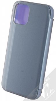 1Mcz Clear View flipové pouzdro pro Apple iPhone 12, iPhone 12 Pro modrá (blue) zezadu