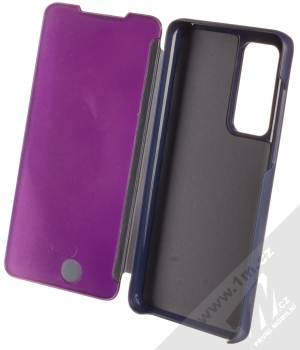1Mcz Clear View flipové pouzdro pro Huawei P40 fialová (purple) otevřené