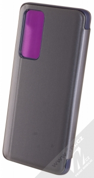 1Mcz Clear View flipové pouzdro pro Huawei P40 fialová (purple) zezadu