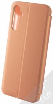 1Mcz Clear View flipové pouzdro pro Samsung Galaxy A14 4G, Galaxy A14 5G růžová (pink) zezadu