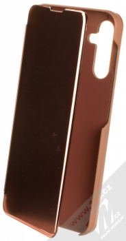 1Mcz Clear View flipové pouzdro pro Samsung Galaxy A14 4G, Galaxy A14 5G růžová (pink)