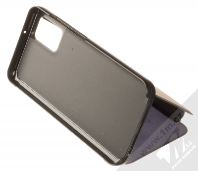 1Mcz Clear View flipové pouzdro pro Samsung Galaxy A02s černá (black) stojánek