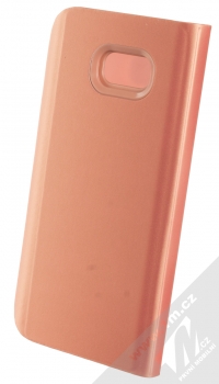 1Mcz Clear View flipové pouzdro pro Samsung Galaxy A5 (2017) růžová (pink) zezadu