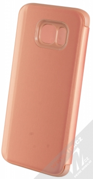 1Mcz Clear View flipové pouzdro pro Samsung Galaxy S7 Edge růžová (pink) zezadu